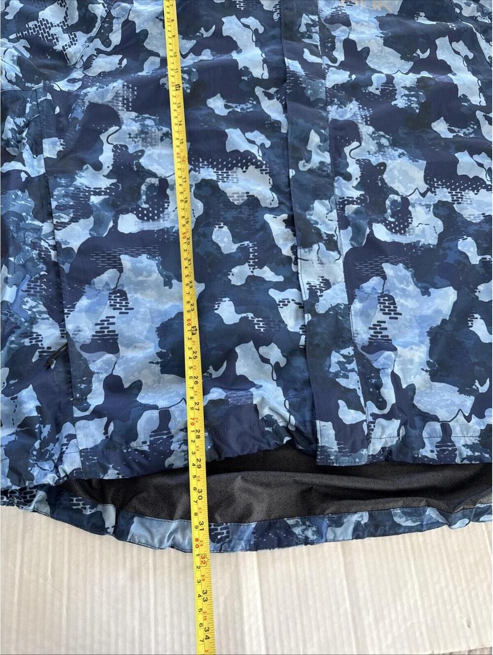 Huk Performance Fishing Mens Gunwale Camo Waterproof Rain Jacket SanSal Blue XXL - Picture 15 of 15